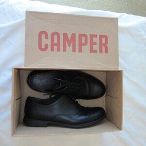 Camper shoes 1913 black oxfords brogues Alicante EU38 US8 21492-005 with box